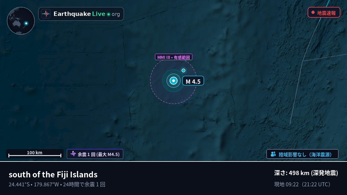 南太平洋 (Kermadec Islands)