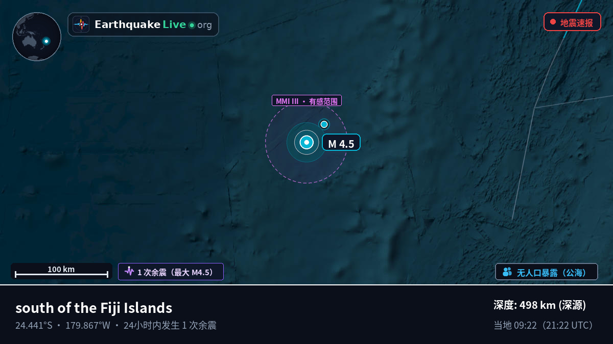 南太平洋 (Kermadec Islands)