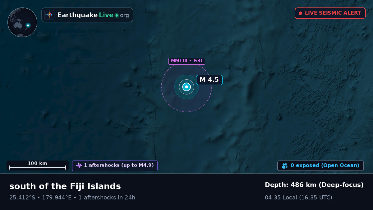 South Pacific Ocean (Kermadec Islands)