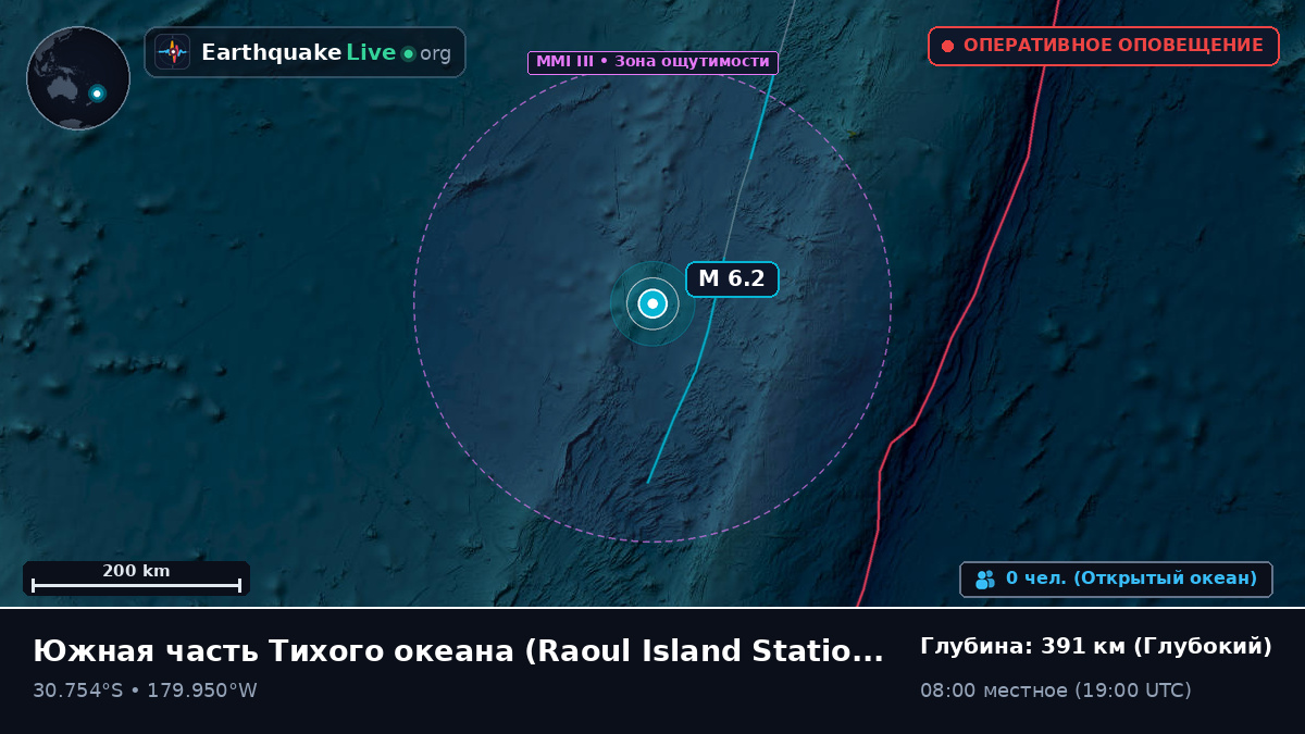 Южная часть Тихого океана (Kermadec Islands)