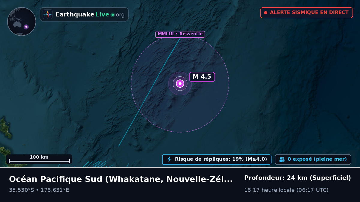 Océan Pacifique Sud (Nouvelle-Zélande)