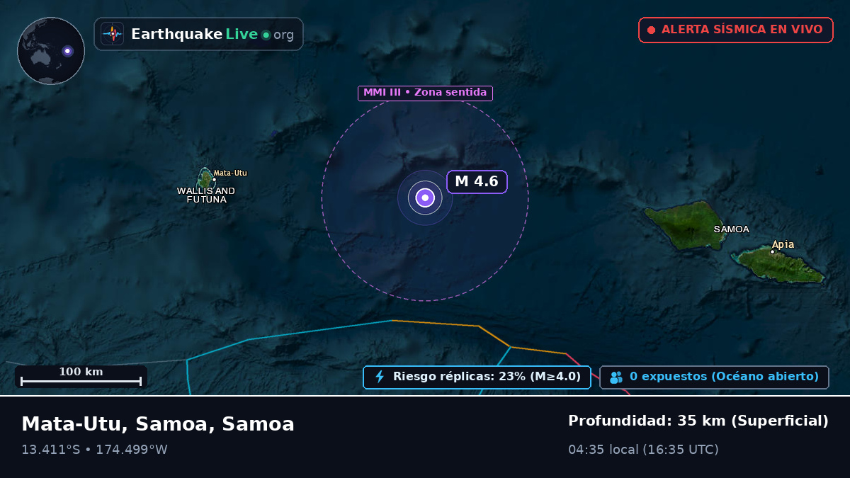 Océano Pacífico Sur (Samoa)