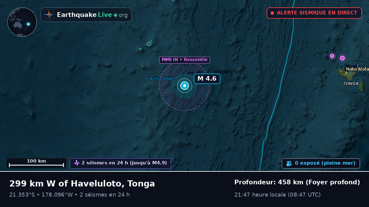 Océan Pacifique Sud (Tonga)