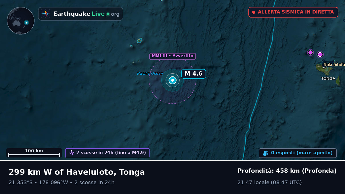 Oceano Pacifico meridionale (Tonga)