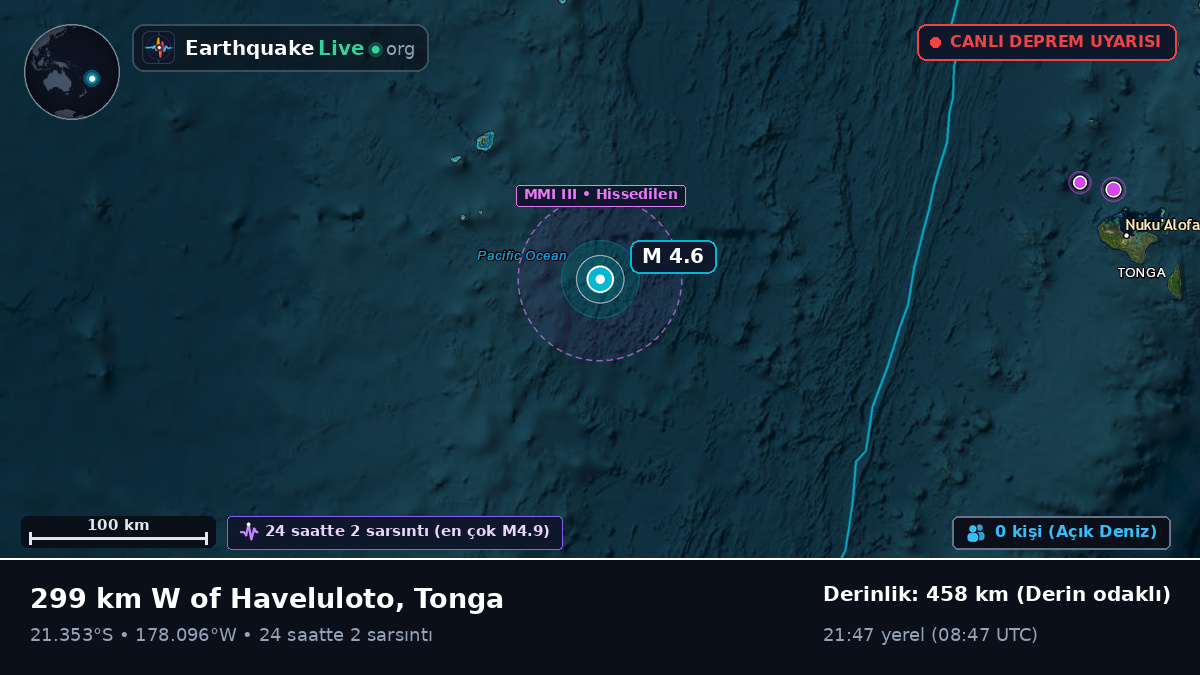 Güney Pasifik Okyanusu (Tonga)