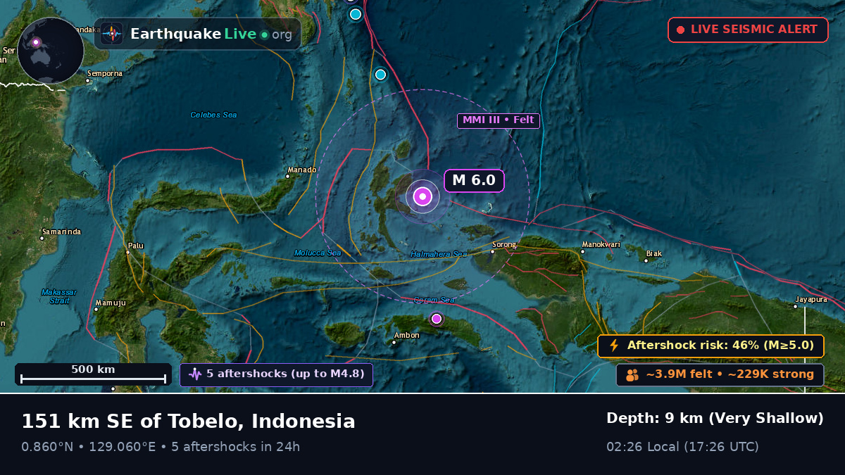 Off the coast of Ternate, Indonesia