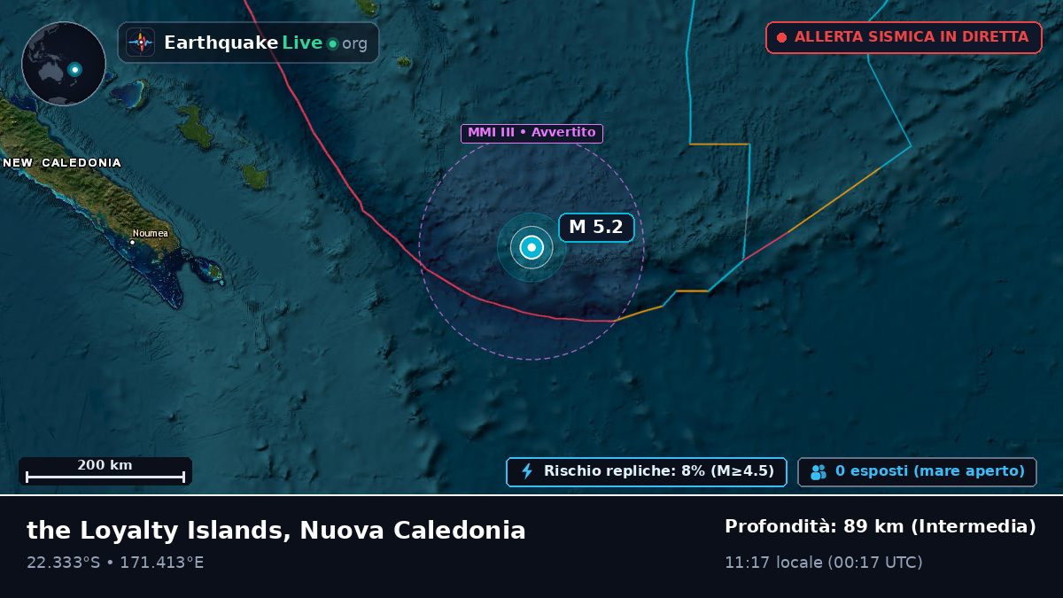 Oceano Pacifico meridionale (Nuova Caledonia)