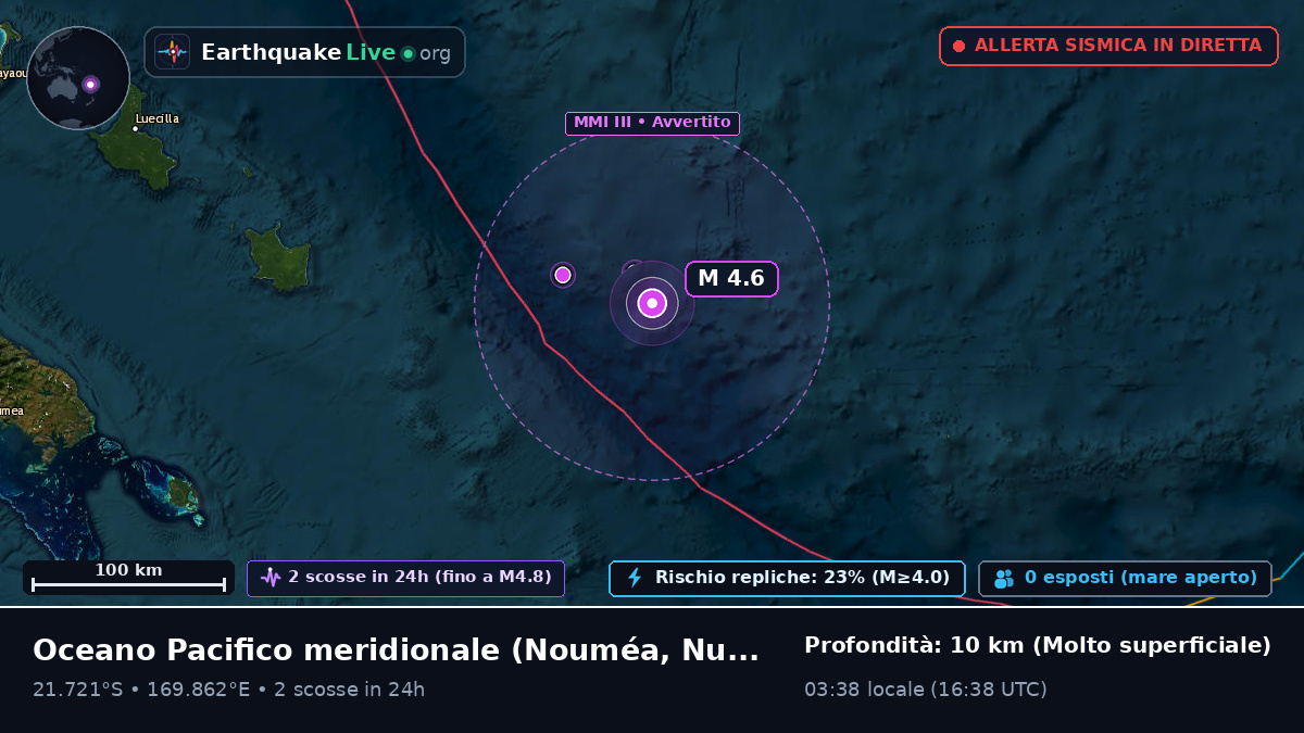 Oceano Pacifico meridionale (Nuova Caledonia)