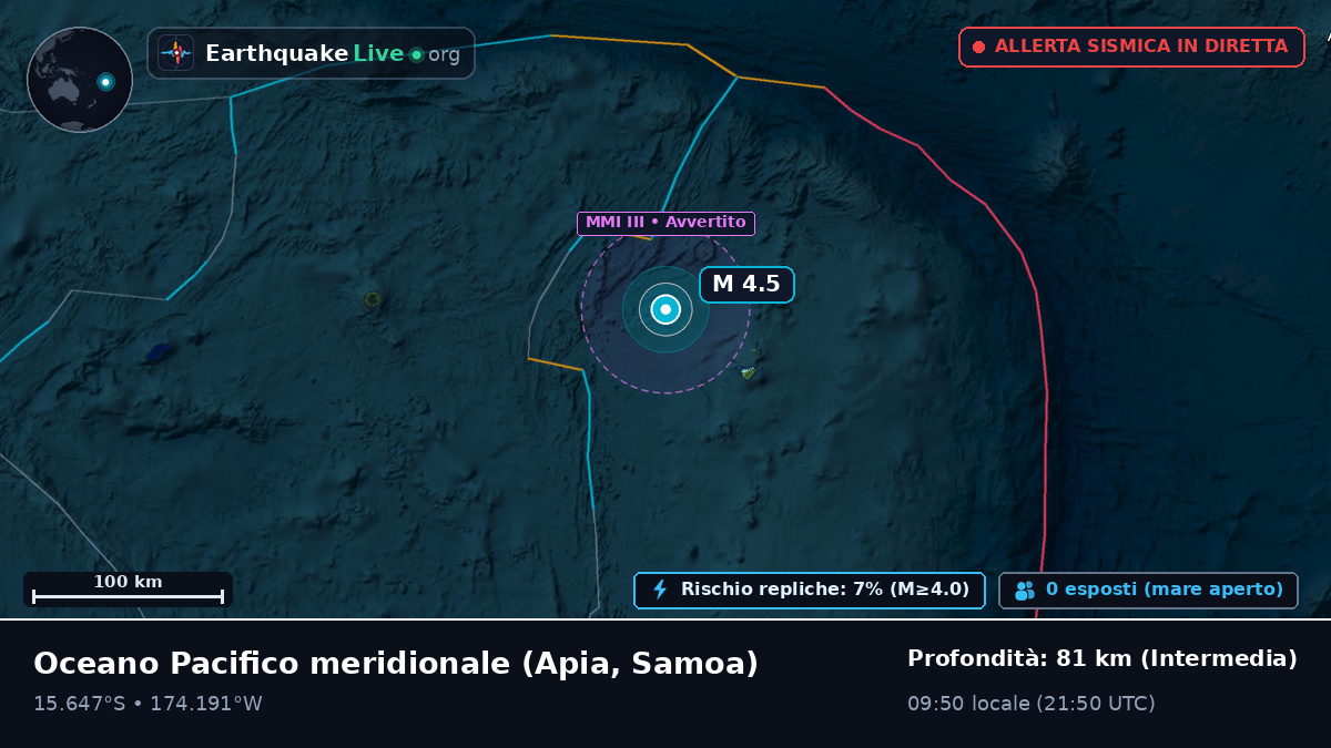 Oceano Pacifico meridionale (Samoa)