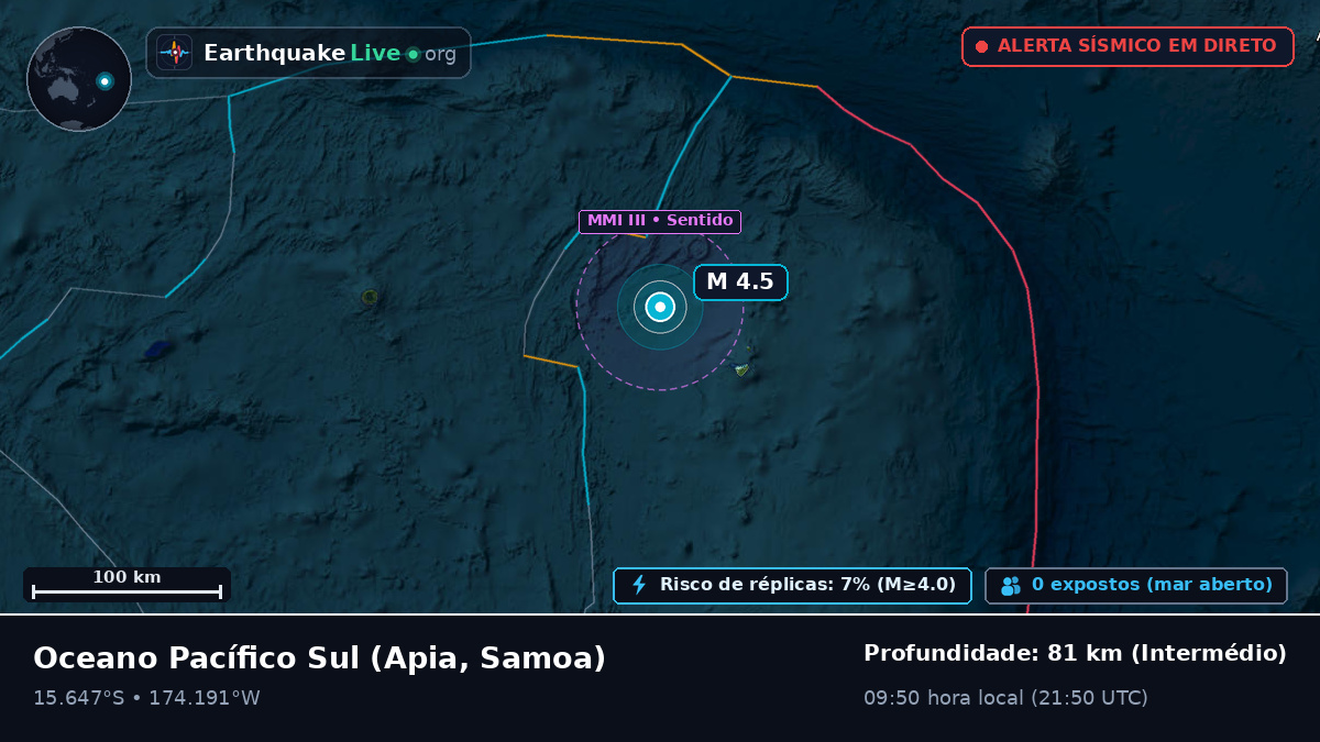 Oceano Pacífico Sul (Samoa)