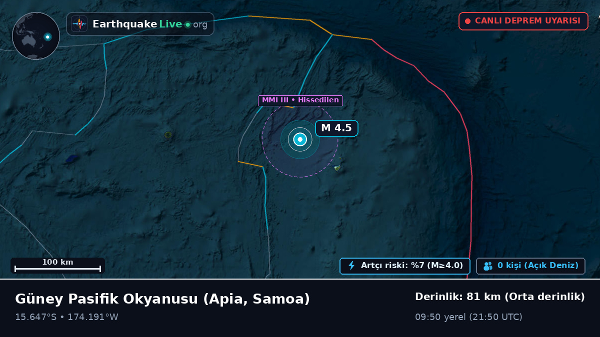 Güney Pasifik Okyanusu (Samoa)