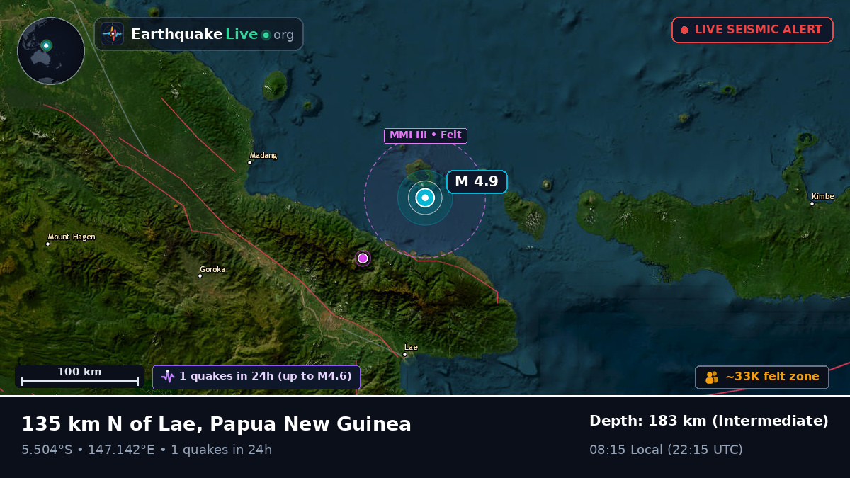 Off the coast of Lae, Papua New Guinea