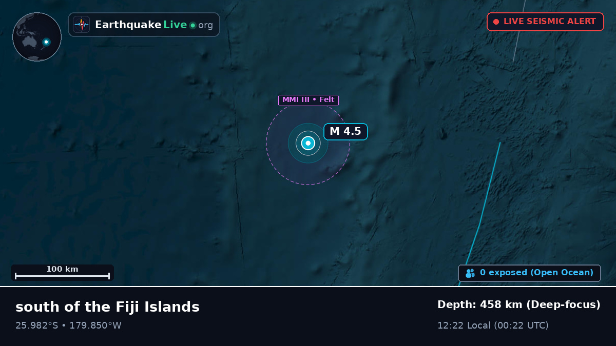 South Pacific Ocean (Kermadec Islands)