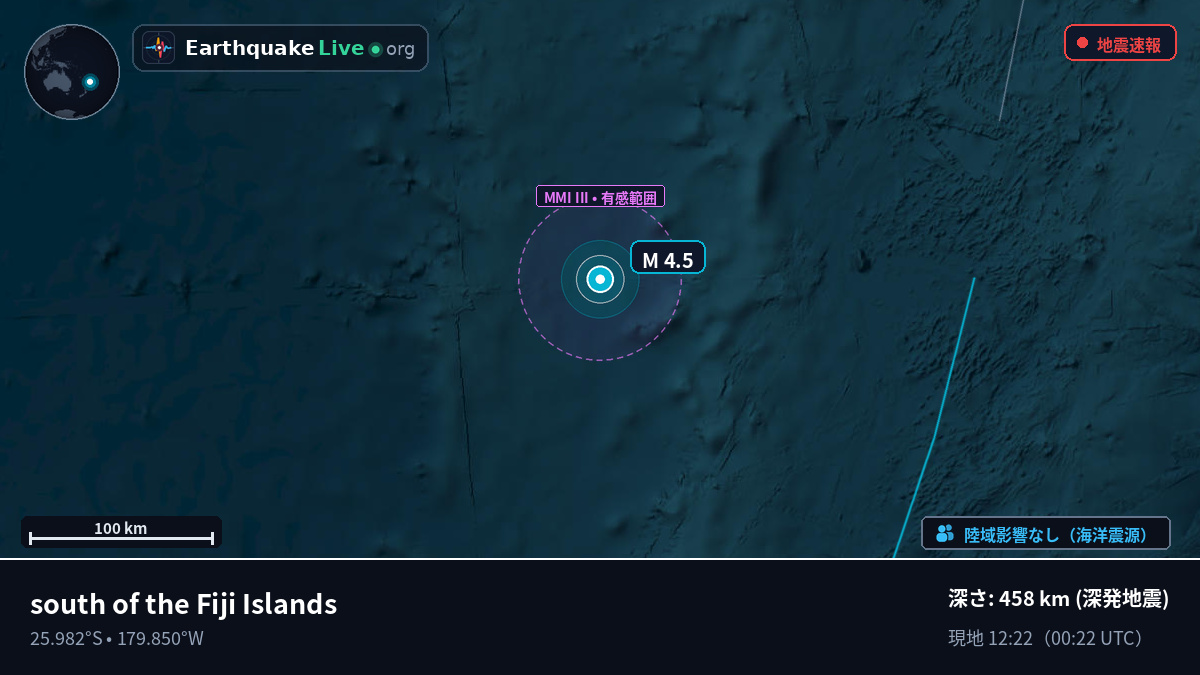 南太平洋 (Kermadec Islands)