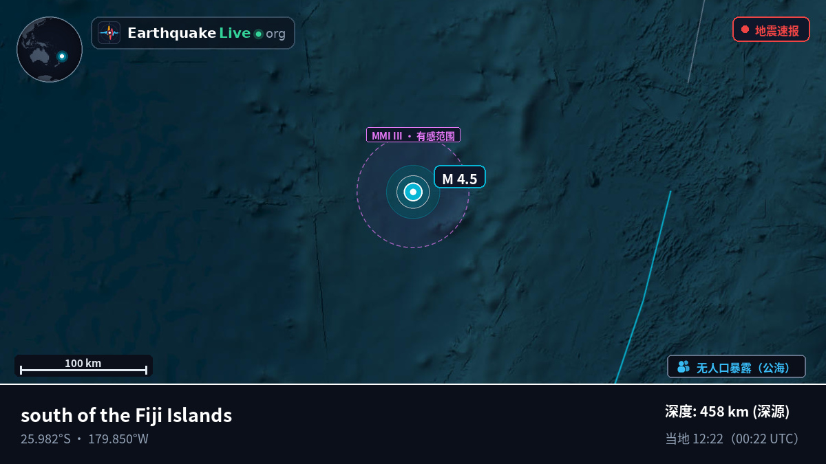 南太平洋 (Kermadec Islands)