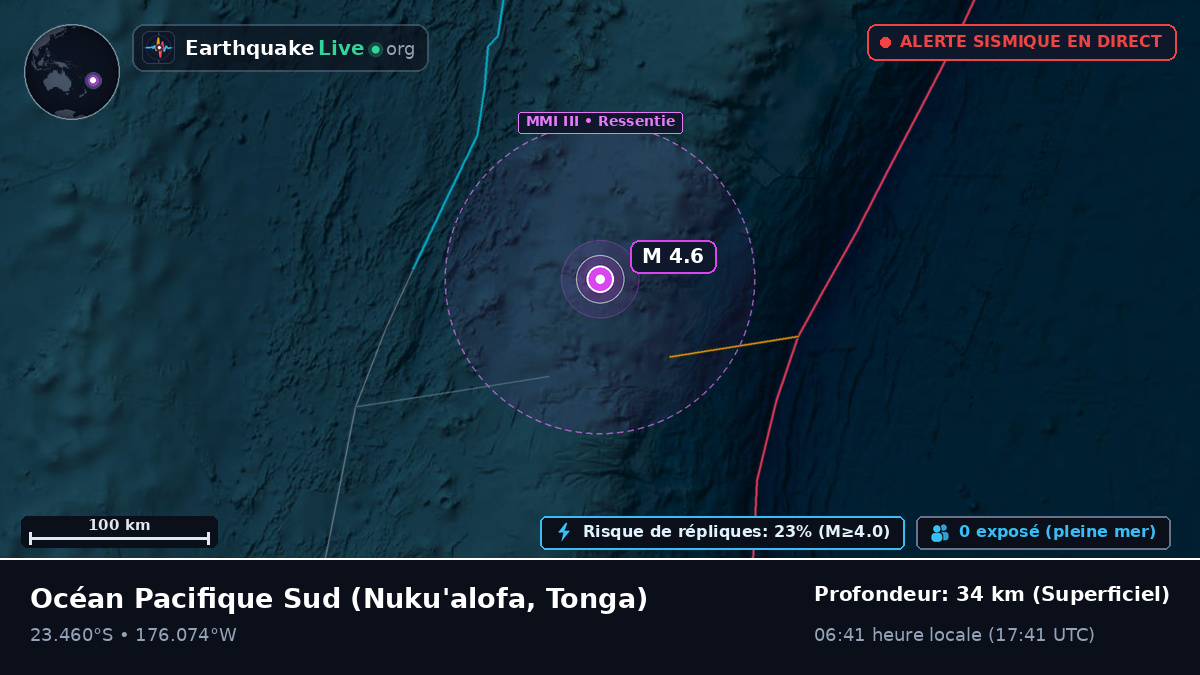 Océan Pacifique Sud (Tonga)