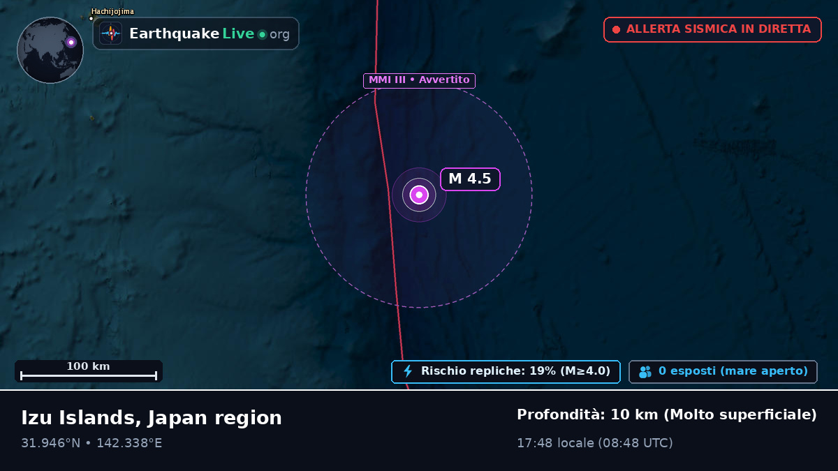 Oceano Pacifico settentrionale (Giappone)