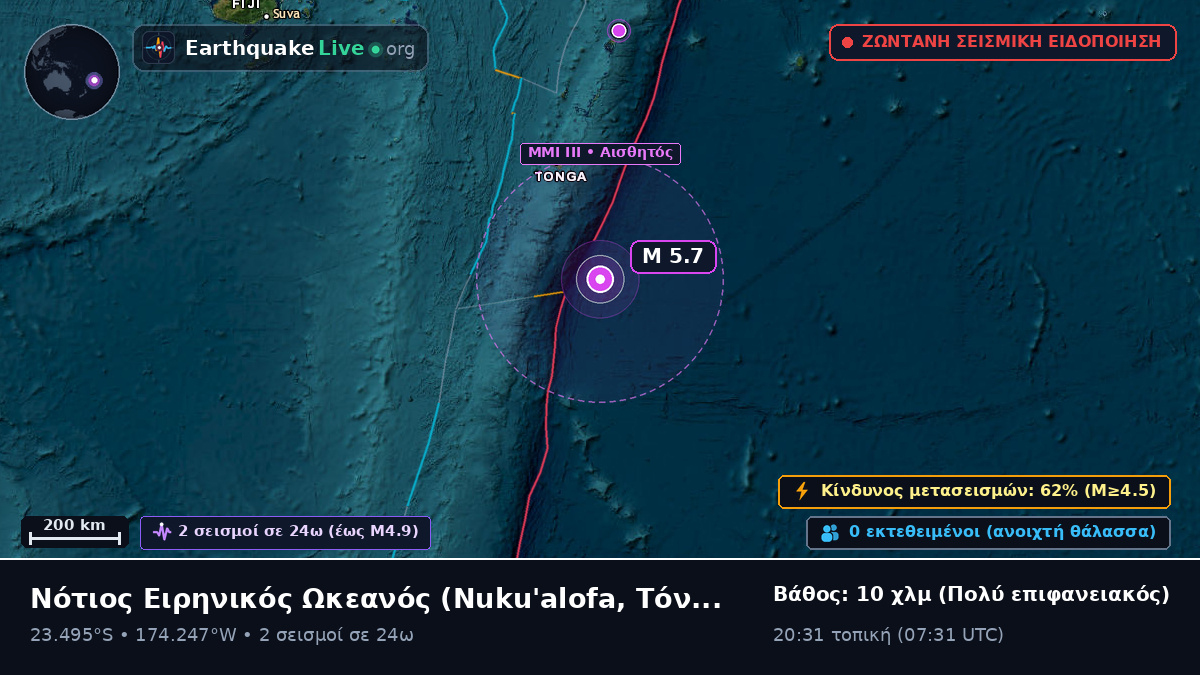 Νότιος Ειρηνικός Ωκεανός (Τόνγκα)