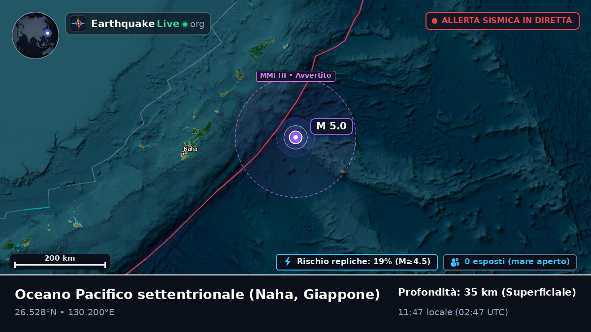Oceano Pacifico settentrionale (Giappone)