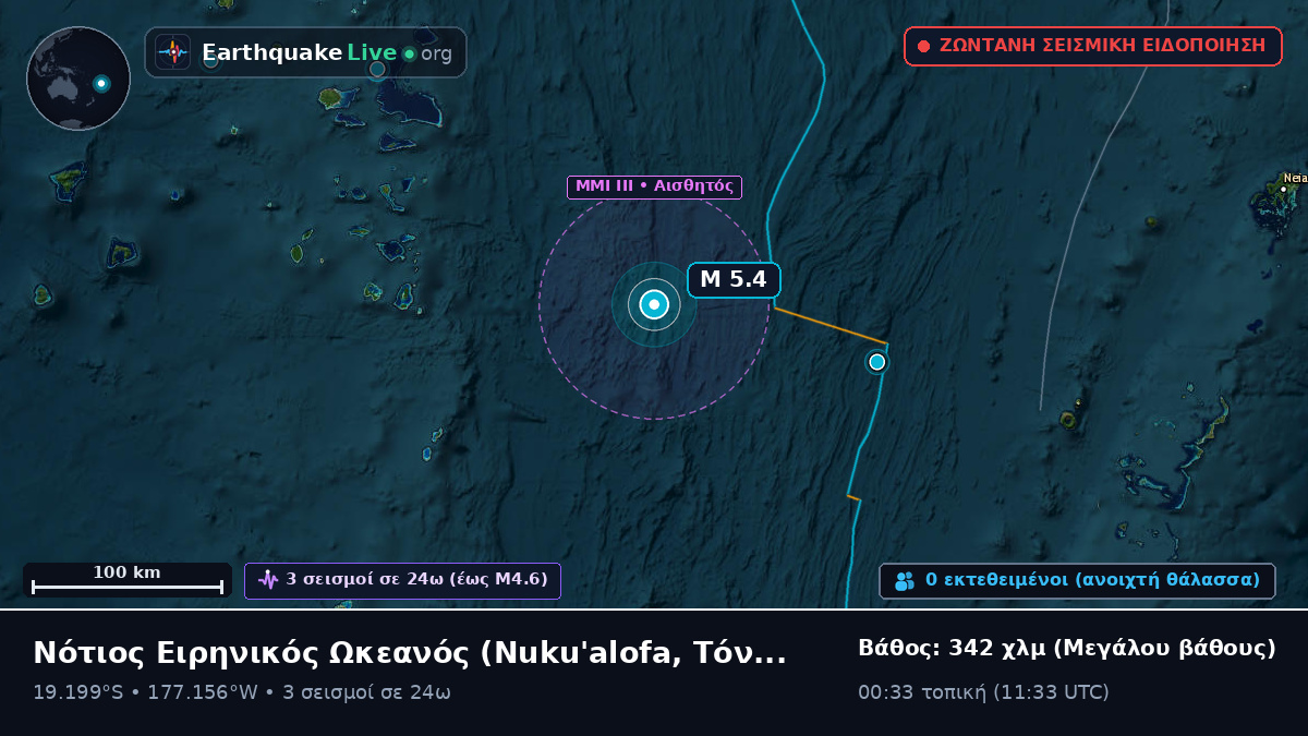 Νότιος Ειρηνικός Ωκεανός (Τόνγκα)