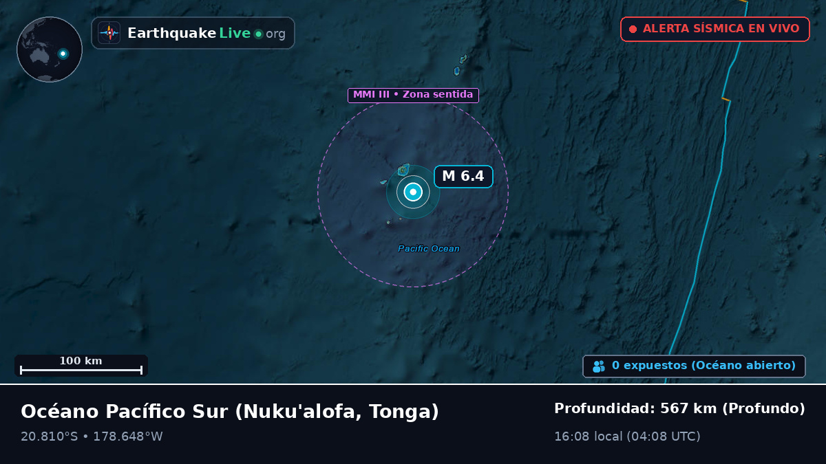 Océano Pacífico Sur (Tonga)