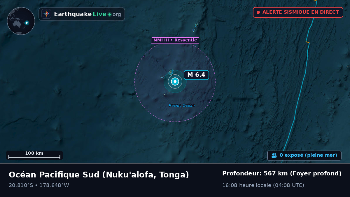 Océan Pacifique Sud (Tonga)