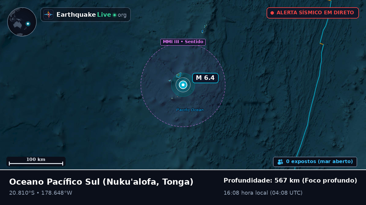 Oceano Pacífico Sul (Tonga)