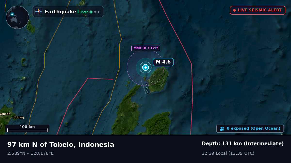 Off the coast of Ternate, Indonesia