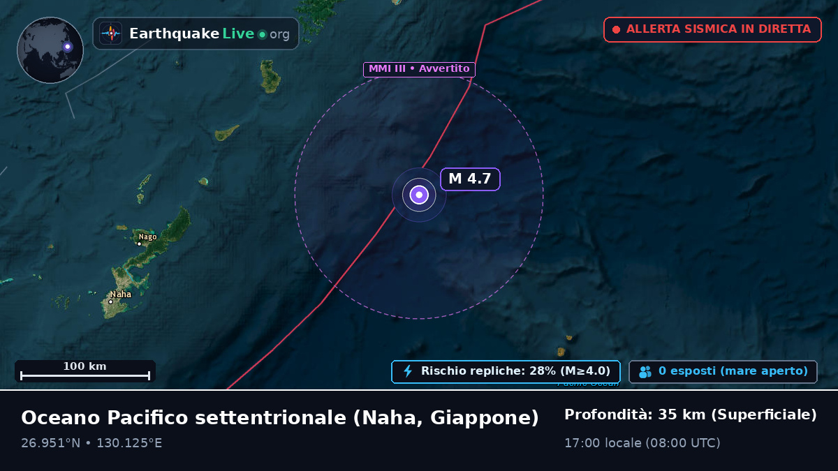 Oceano Pacifico settentrionale (Giappone)