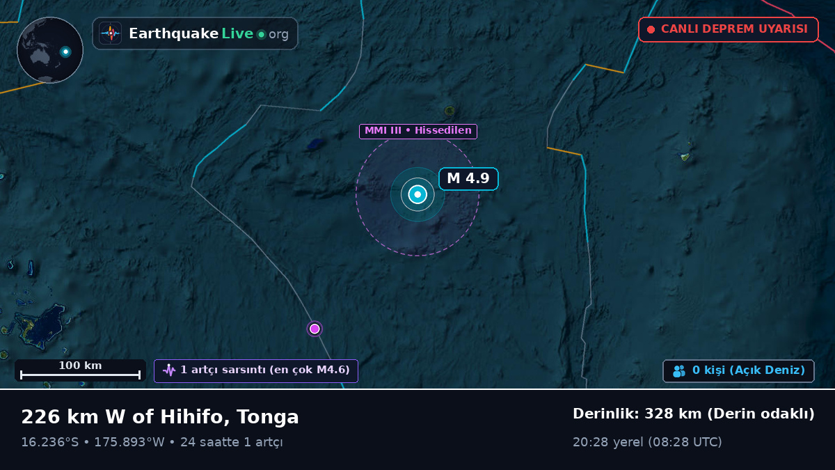 Güney Pasifik Okyanusu (Tonga)