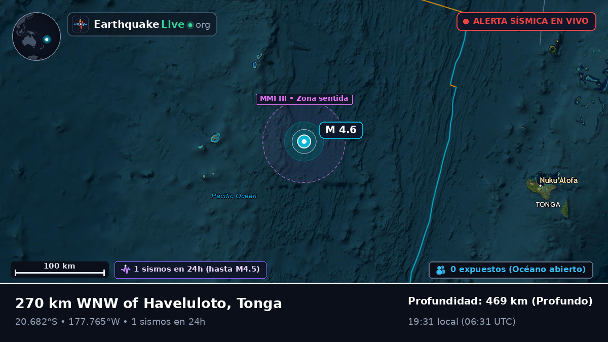 Océano Pacífico Sur (Tonga)