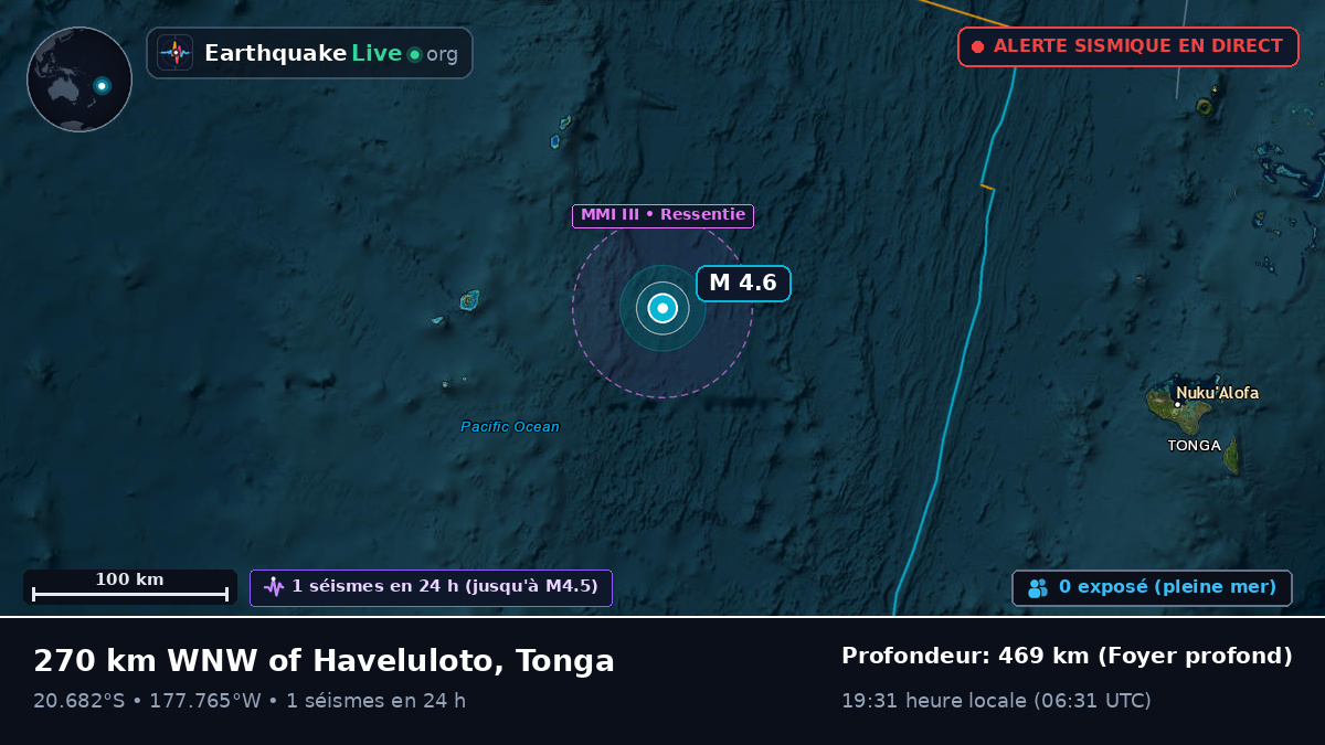 Océan Pacifique Sud (Tonga)