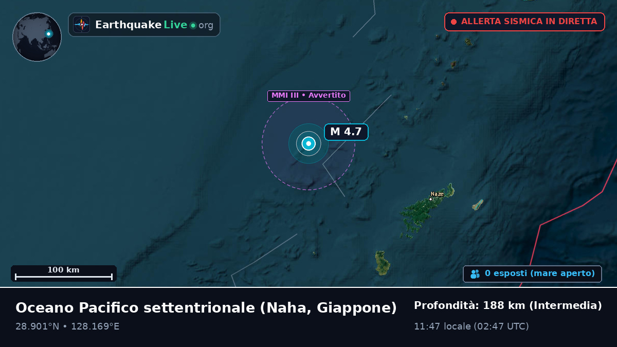 Oceano Pacifico settentrionale (Giappone)