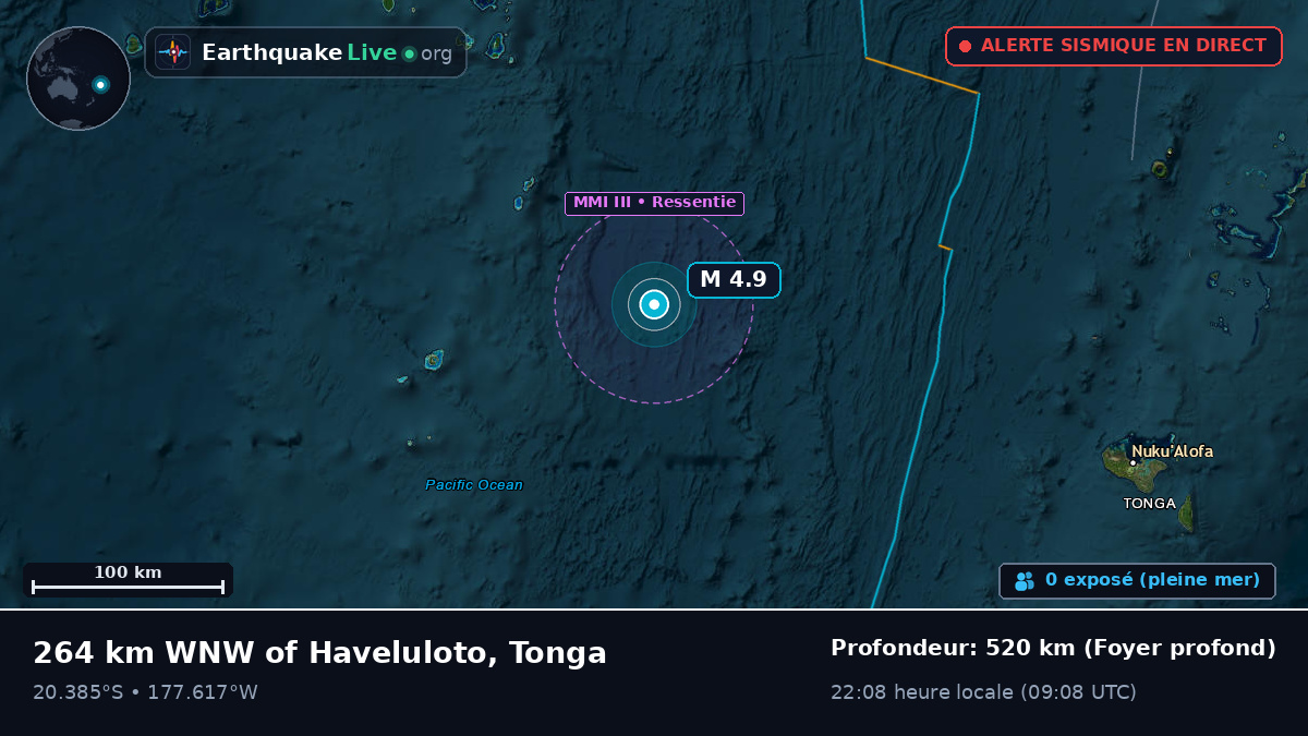 Océan Pacifique Sud (Tonga)