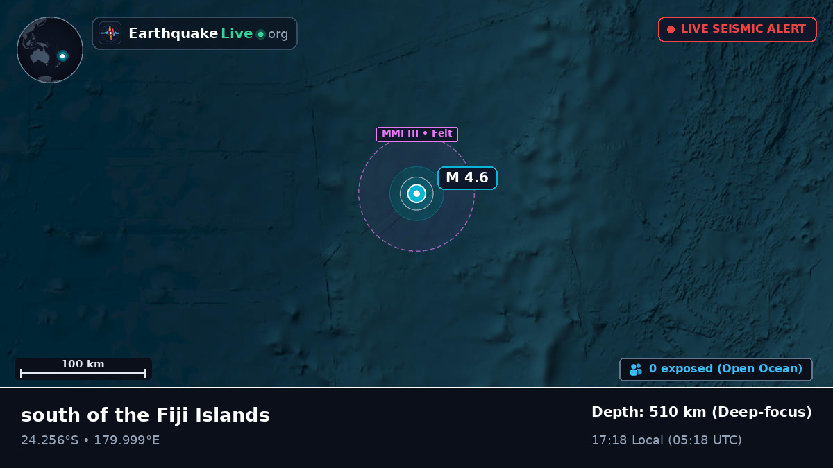 South Pacific Ocean (Kermadec Islands)
