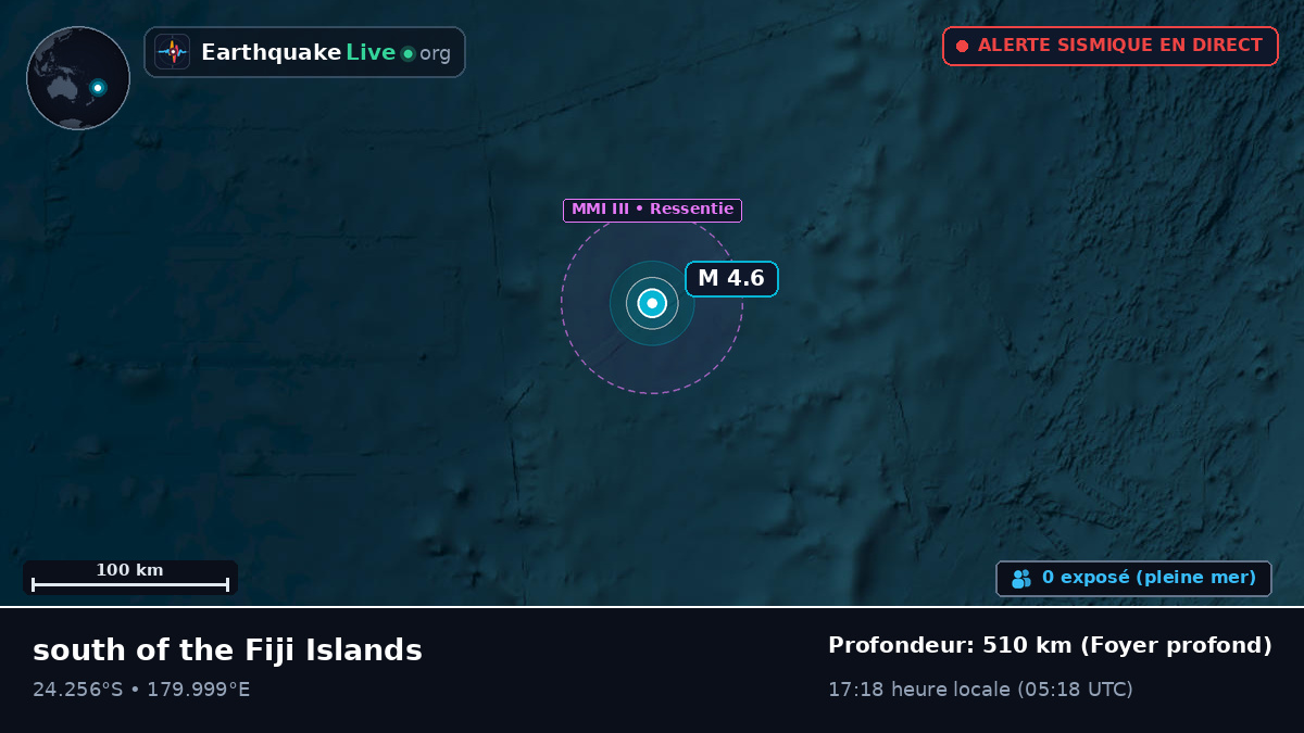 Océan Pacifique Sud (Kermadec Islands)