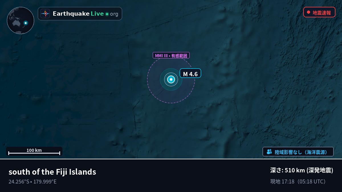 南太平洋 (Kermadec Islands)