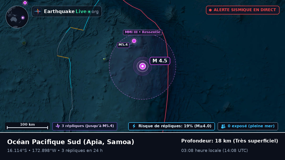 Océan Pacifique Sud (Samoa)