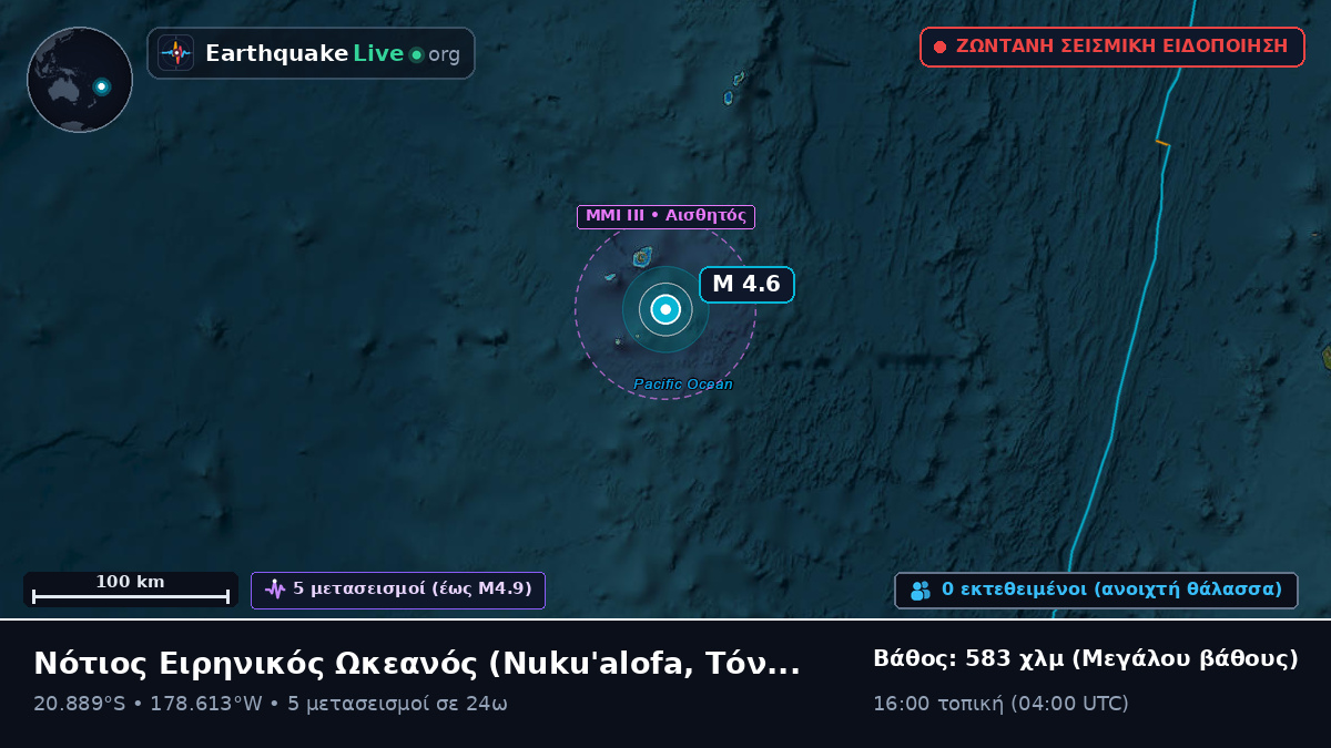 Νότιος Ειρηνικός Ωκεανός (Τόνγκα)