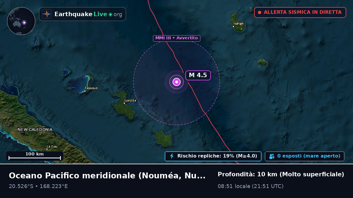 Oceano Pacifico meridionale (Nuova Caledonia)