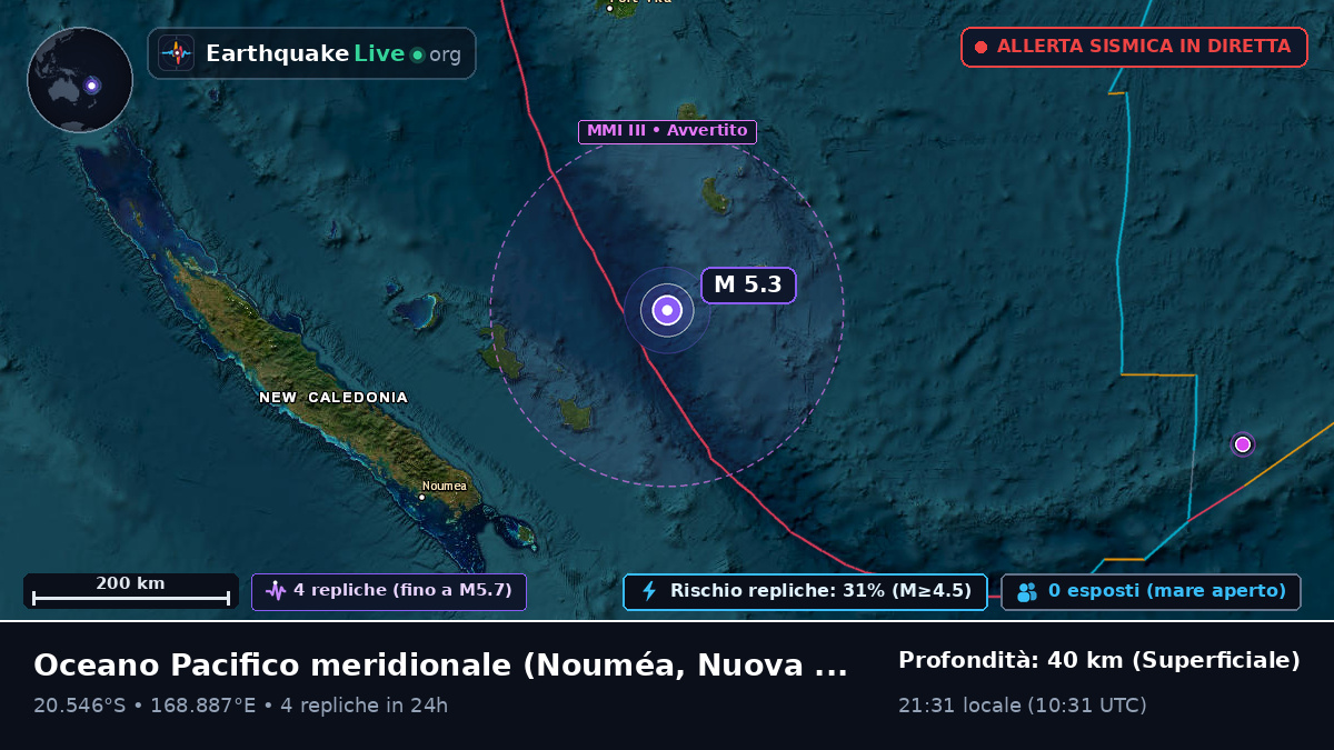 Oceano Pacifico meridionale (Nuova Caledonia)