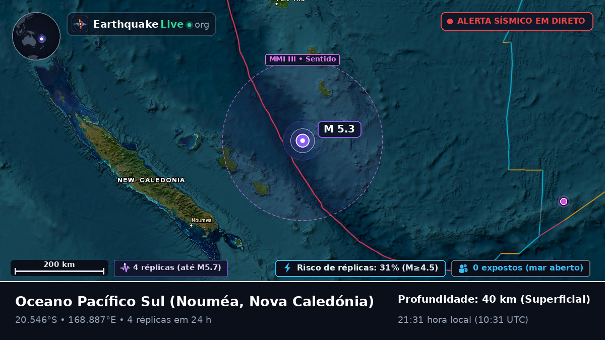 Oceano Pacífico Sul (Nova Caledónia)