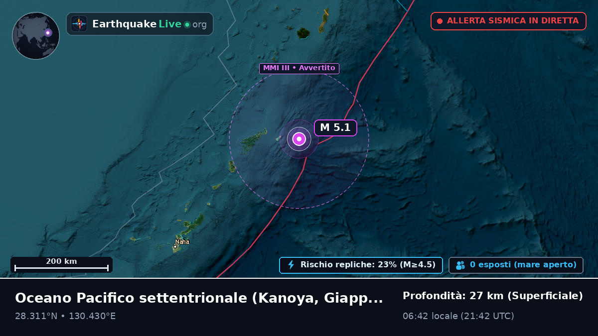 Oceano Pacifico settentrionale (Giappone)