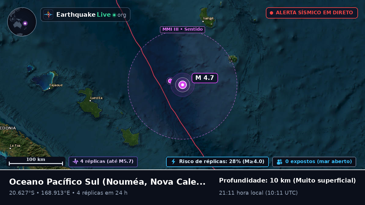 Oceano Pacífico Sul (Nova Caledónia)