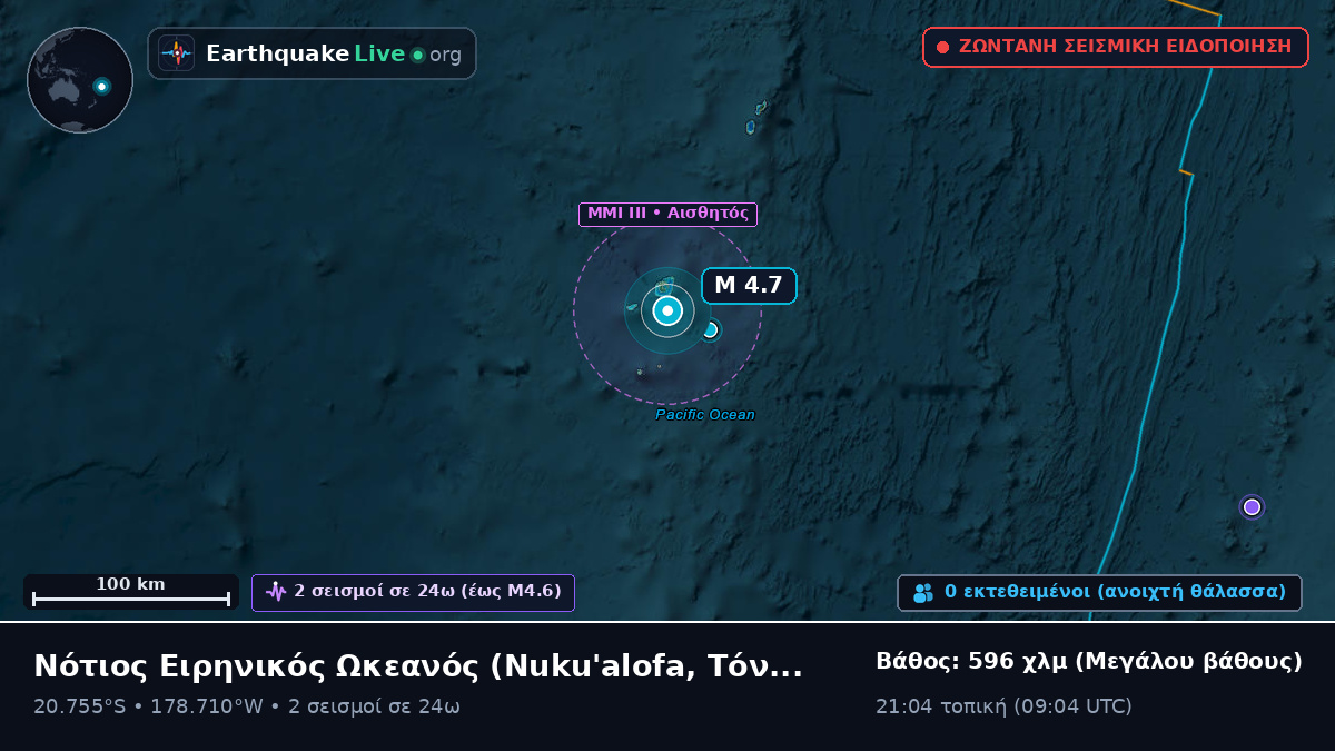 Νότιος Ειρηνικός Ωκεανός (Τόνγκα)