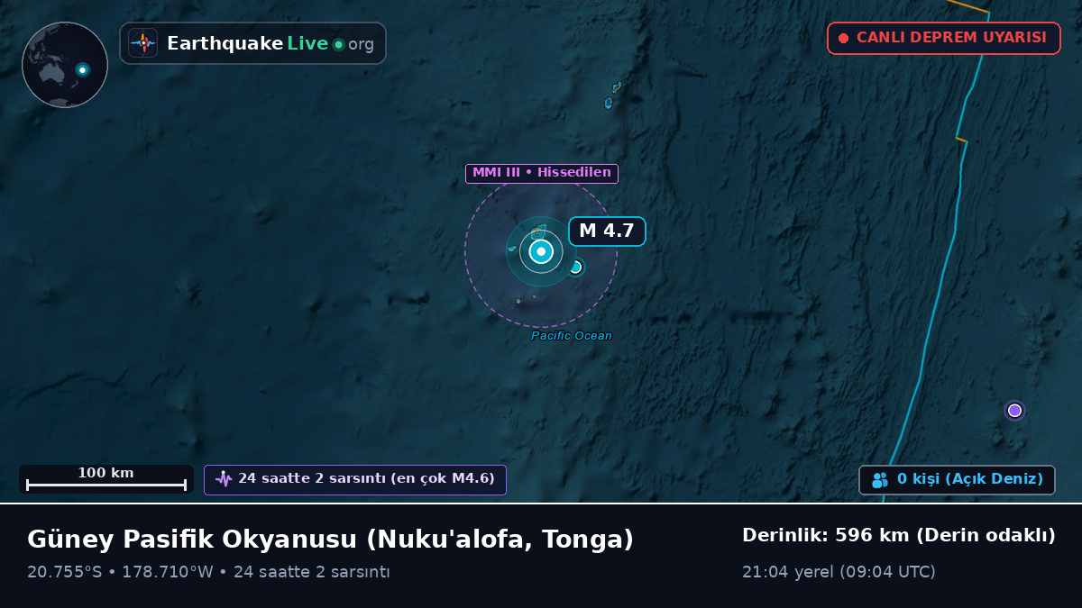 Güney Pasifik Okyanusu (Tonga)