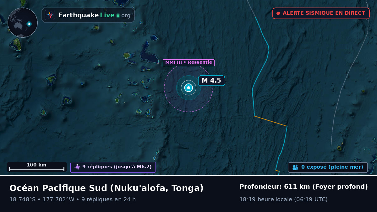 Océan Pacifique Sud (Tonga)