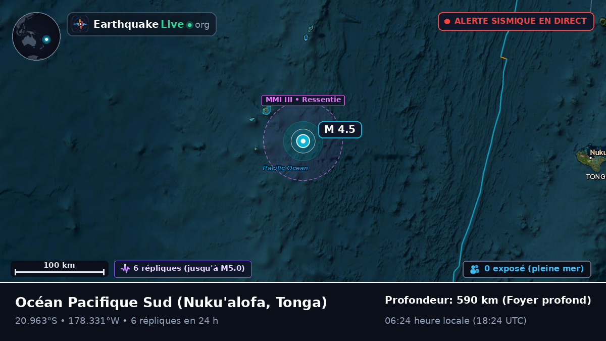 Océan Pacifique Sud (Tonga)