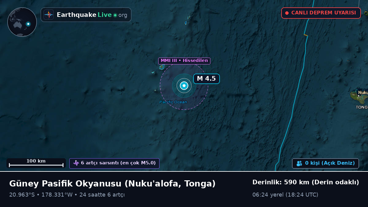 Güney Pasifik Okyanusu (Tonga)