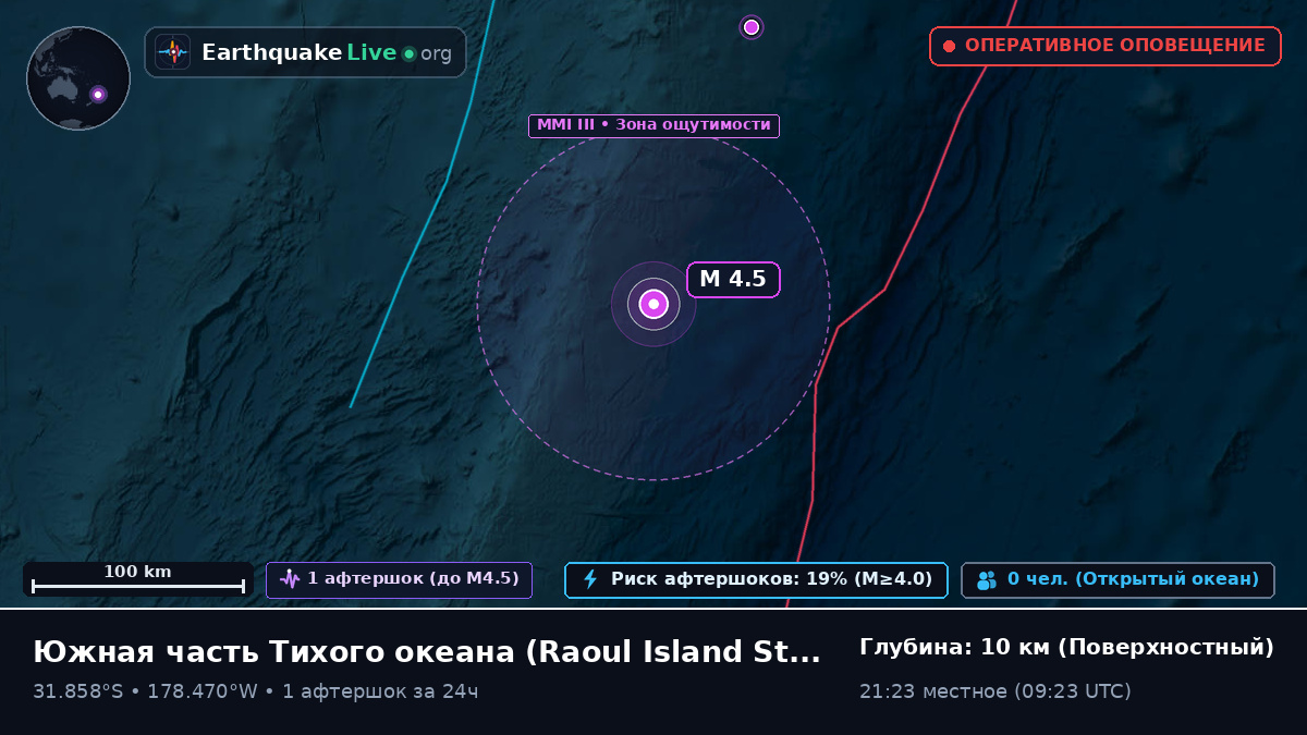 Южная часть Тихого океана (Kermadec Islands)